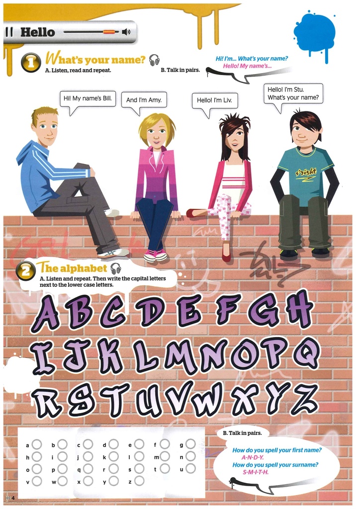 What is your name? (Listening 1) & The Alphabet(Listening 2)