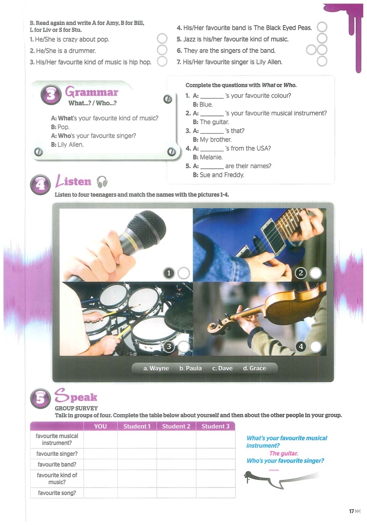 Meet the Band (Grammar&Listen&Speak)