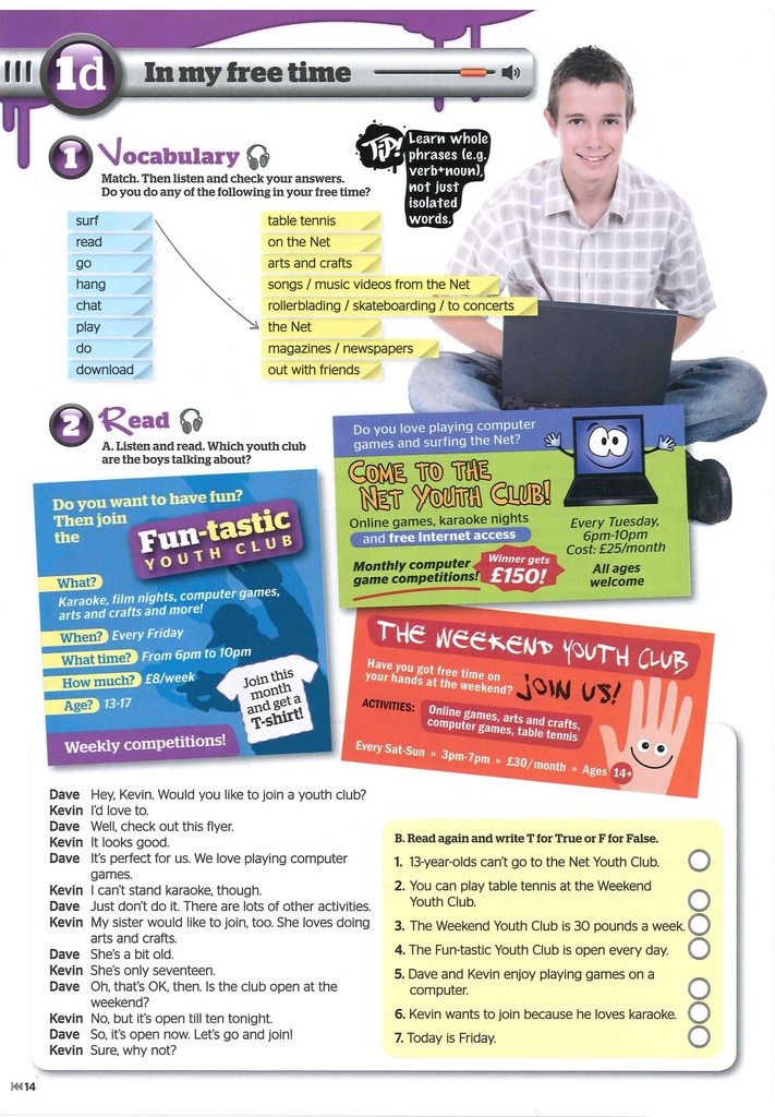 1- Vocabulary and listening ( In my Free Time )
