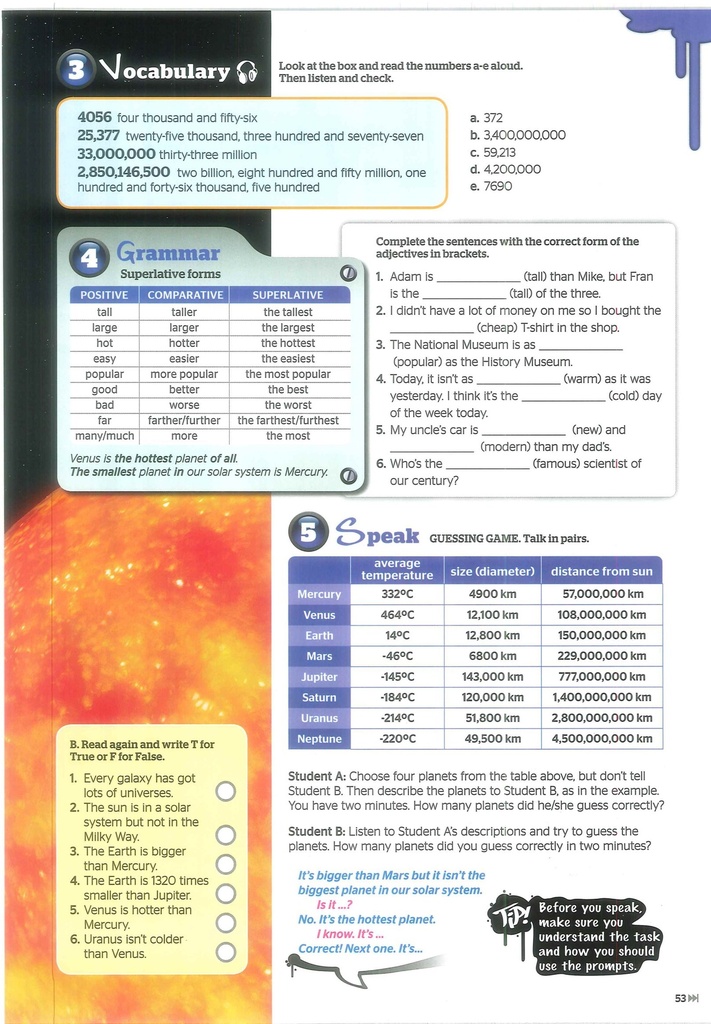 3- Vocabulary 4- Grammar 5- Speak