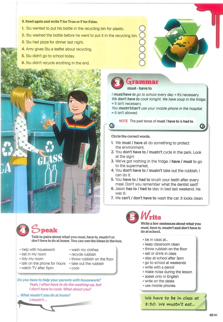 Grammar (Must - Have to ) - Speak and Write