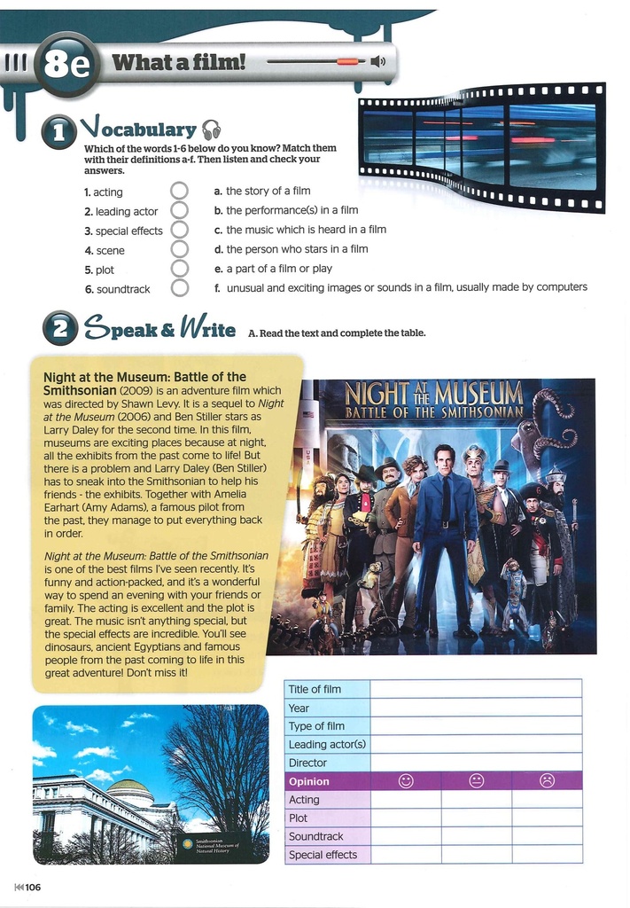 8.e What a Film ! (Vocabulary - Speak and Write )
