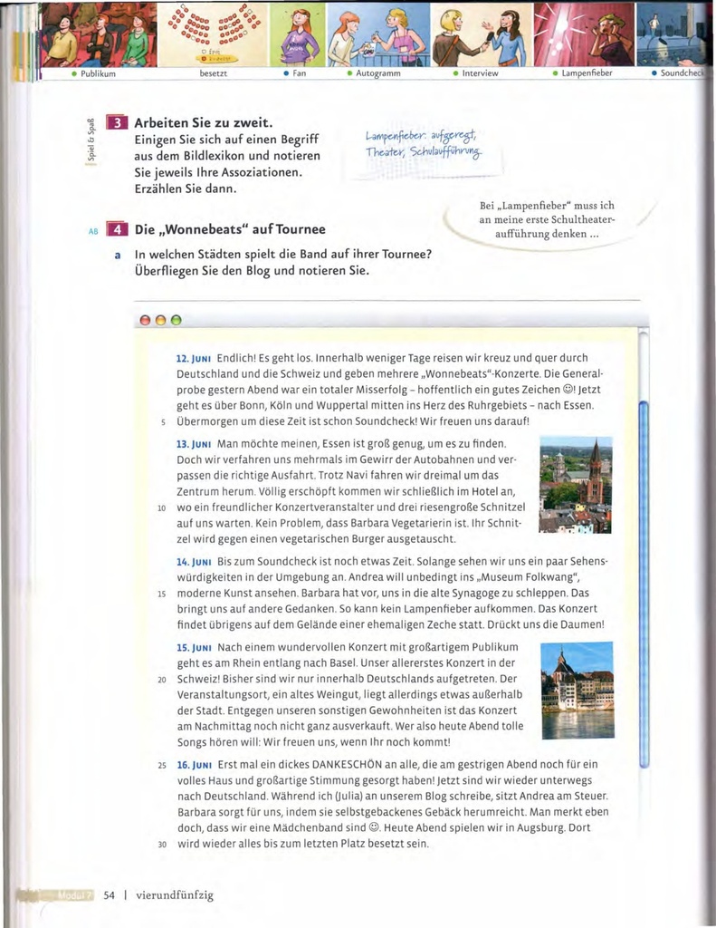 B1.2 Arbeiten Sie zu zweit. (seite 54)