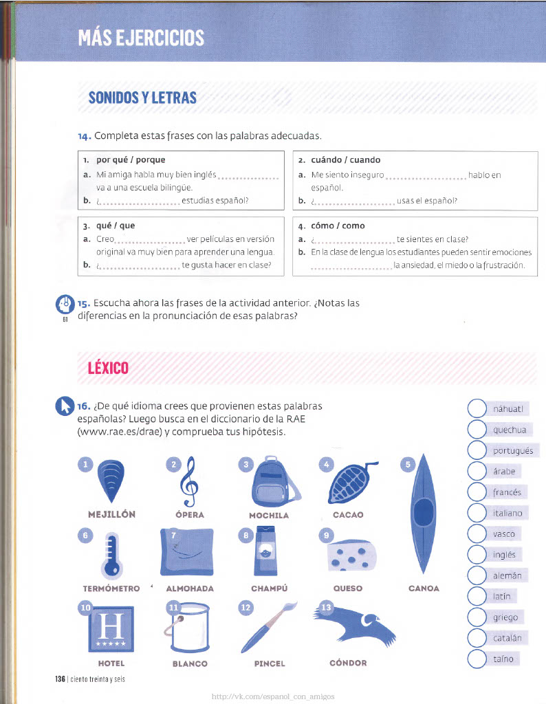 136 Sonidos Y Letras