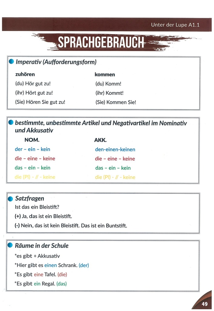 Imperativ/Aufforderungsform