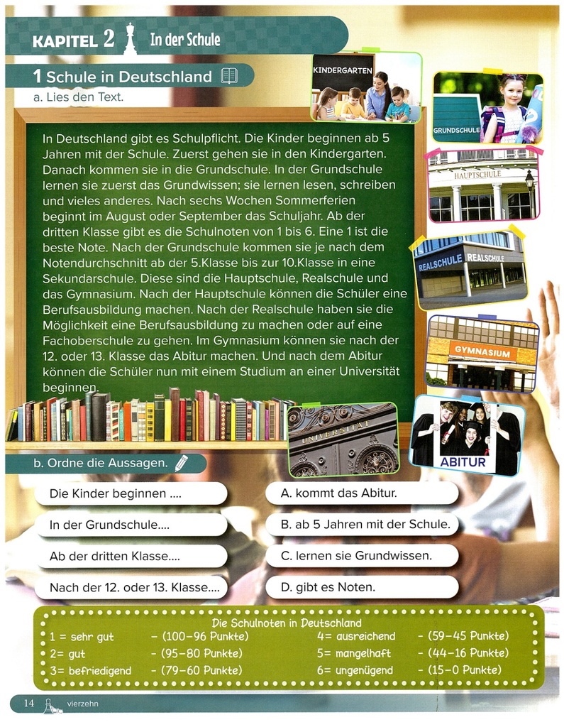 KAPİTEL 2 In der Schule