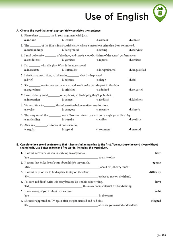 Use of English (page 103)
