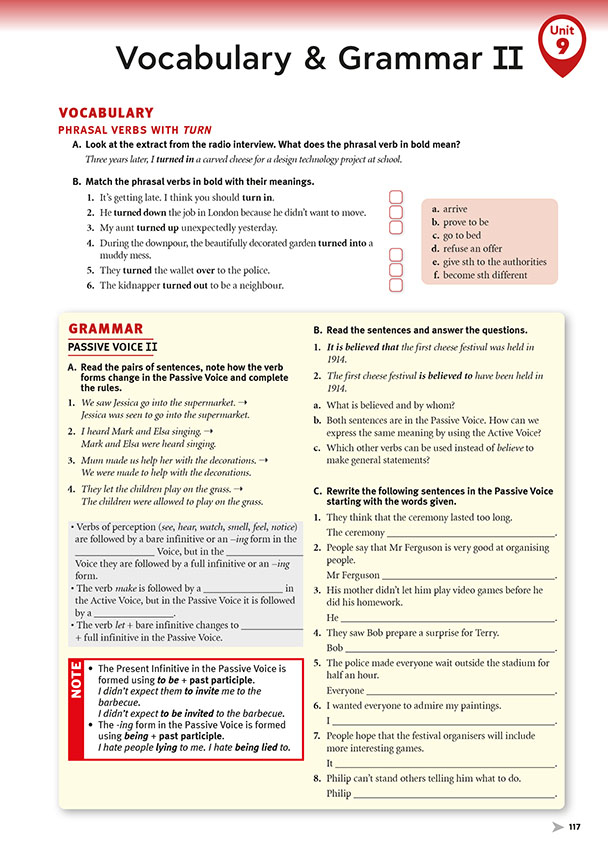 Vocabulary & Grammar II (page 117)