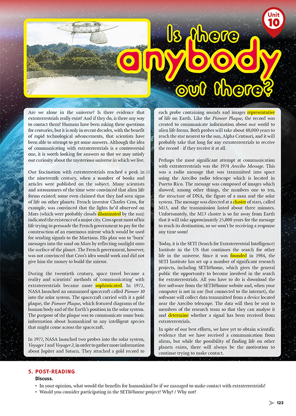 Vocabulary & Grammar I (page 123)