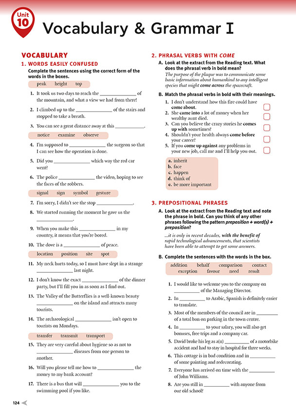 GRAMMAR (page 124)