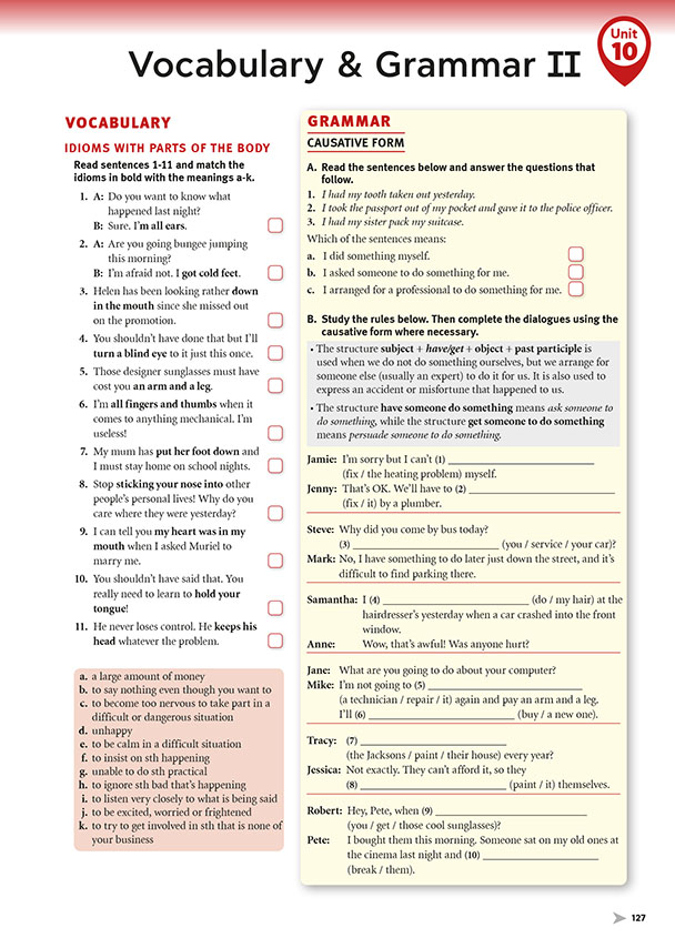 Vocabulary & Grammar II (page 127)