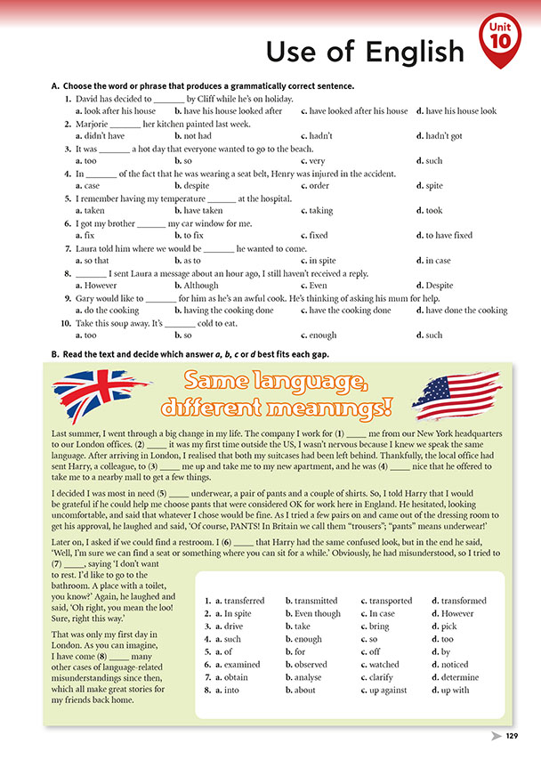 Use of English (page 129)