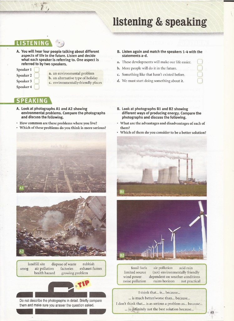 Listening & Speaking (page 63)