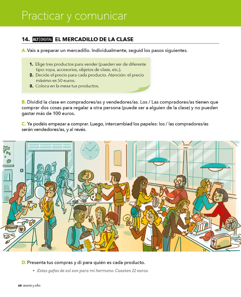 14. EL MERCADILLO DE LA CLASE (página 68)